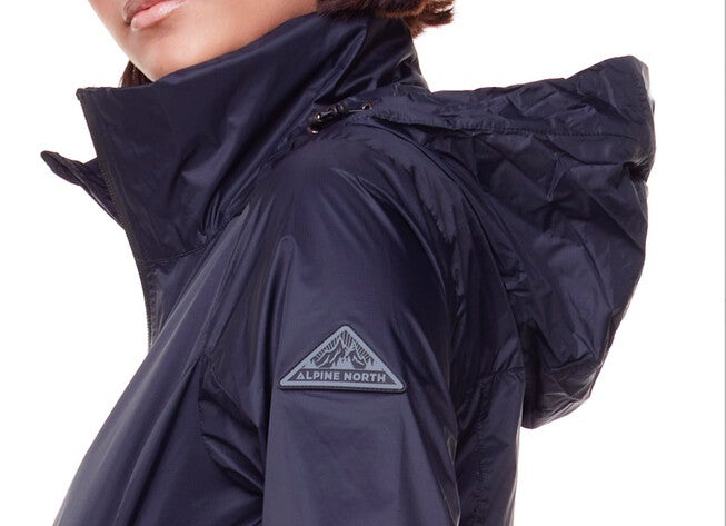 Women's Plus Size - PELLY | Recycled Ultralight Windshell Jacket, Black / Black, alternate image number 3