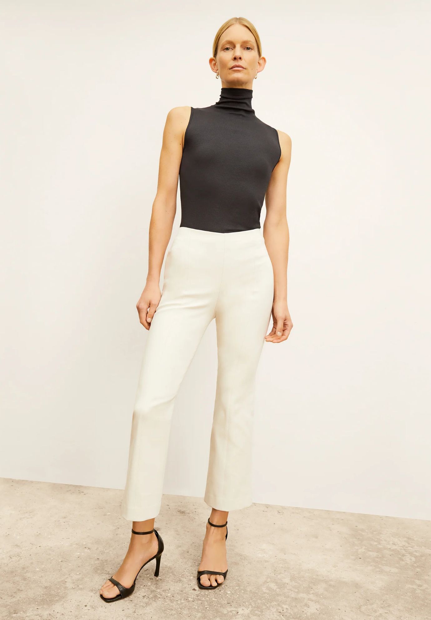 Jett Tank - Organic Ribbed Pima Cotton, Black / Black, alternate image number 1