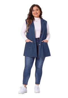 LAPEL SUEDE UTILITY  VEST