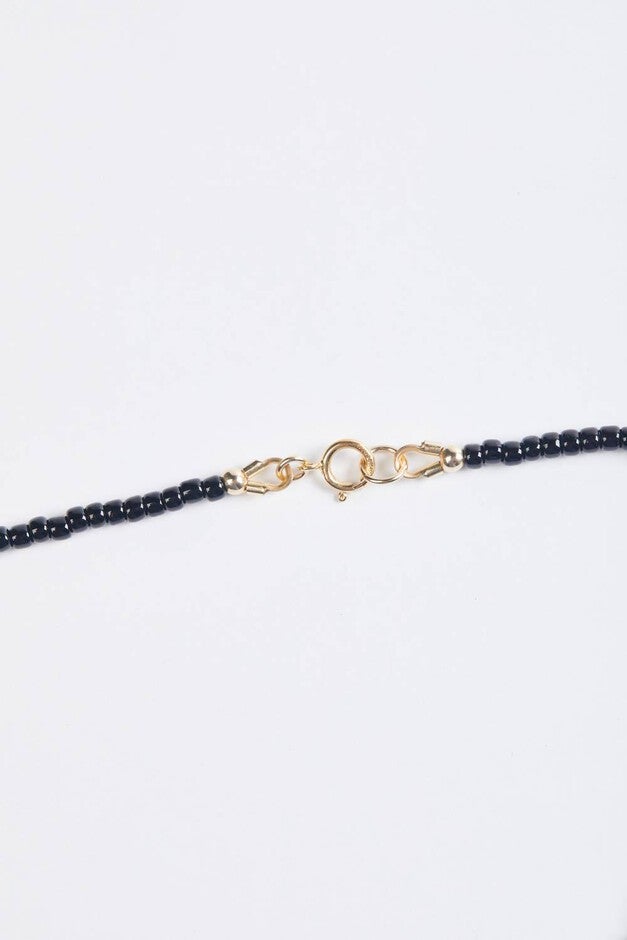 MARCIE NECKLACE IN BLACK, Black / Black, alternate image number null
