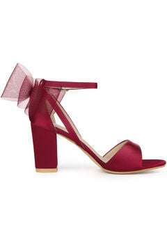 Bow Shoes Chunky Heels Sandals