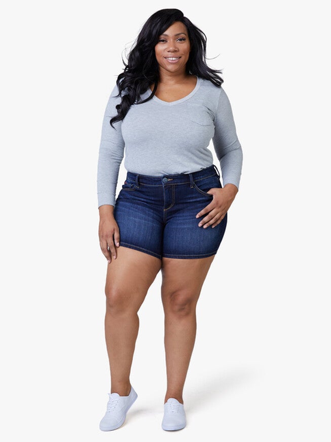 Paige Denim Shorts, SASA / Dark Wash, hi-res image number 0