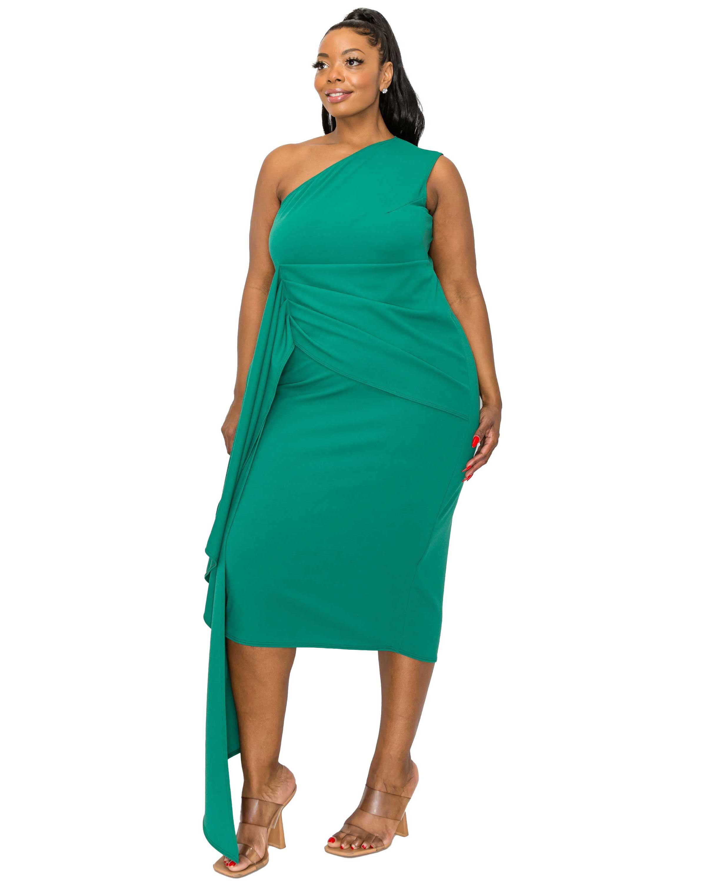 ESME FRONT DRAPED SASH DRESS, , alternate image number 4