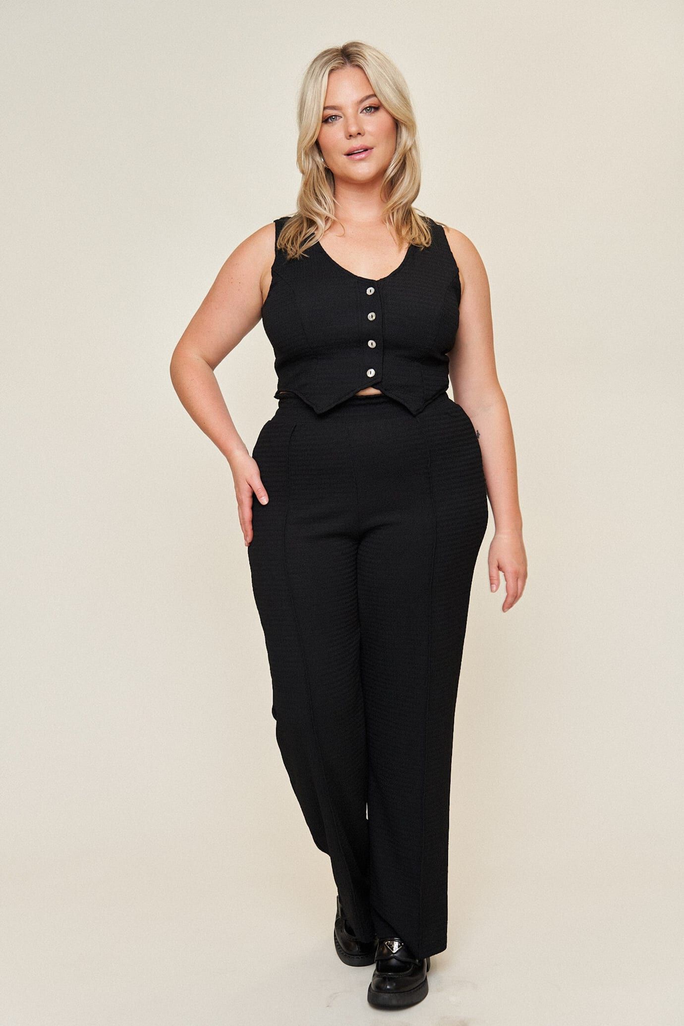 Erin Pintuck Pant, Black / Black, alternate image number 1