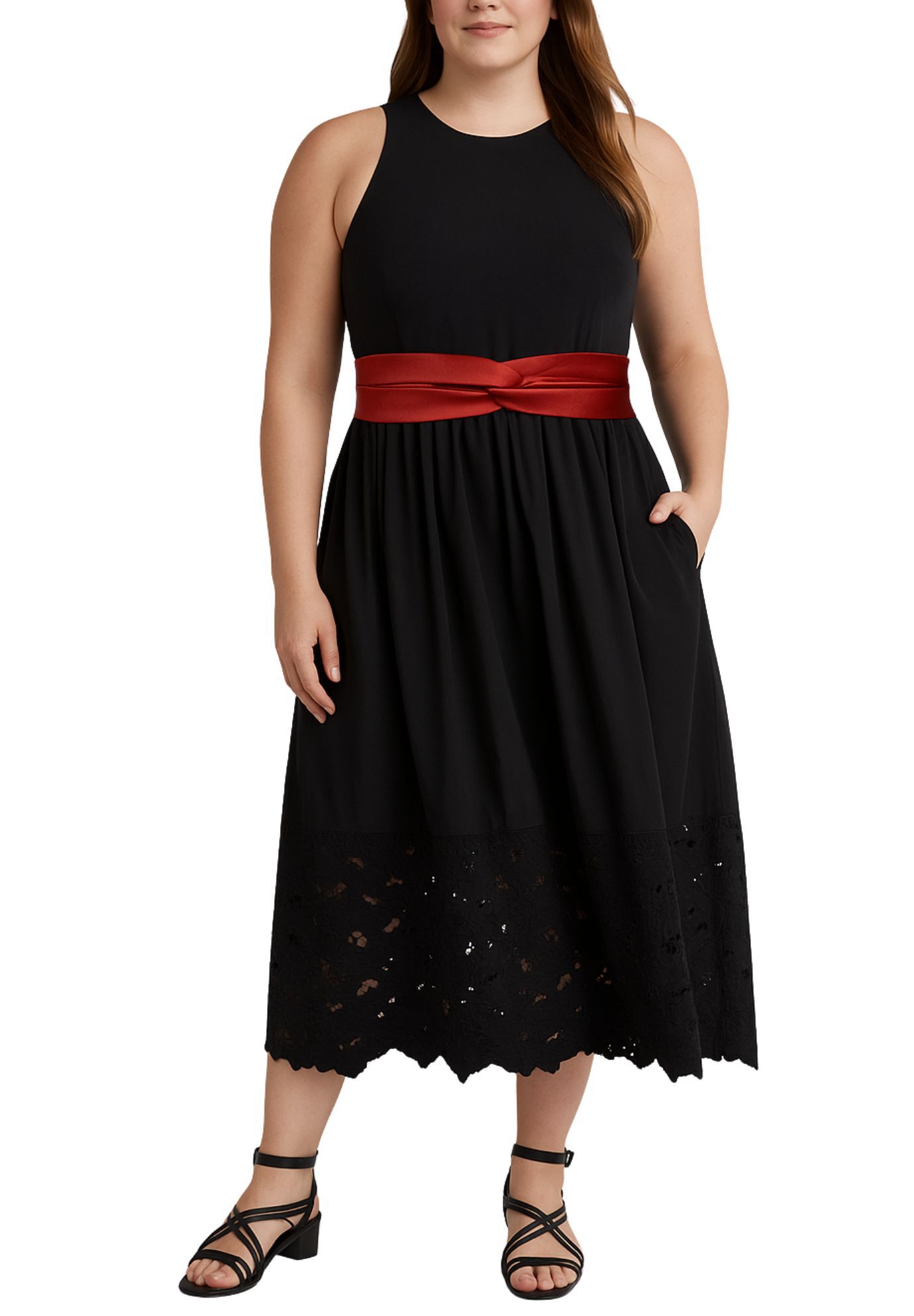 Classic Wrap Belt, Red / Red, alternate image number 2