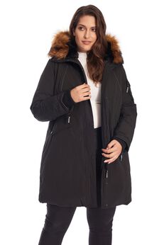 LAURENTIAN | Vegan Down Recycled Long Parka Winter With Faux Fur Hood