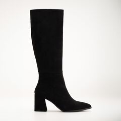 VALERIE - BLACK SUEDE KNEE HIGH BOOTS