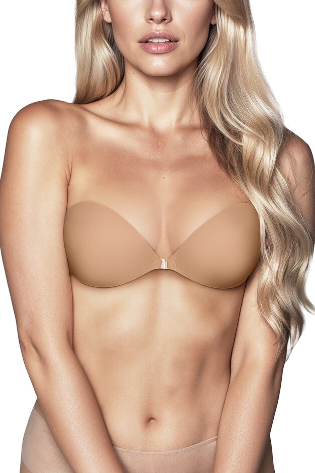 Lightly Padded Luxe Adhesive Fabric Bra, No 5 Soft Tan / Tan, hi-res image number null