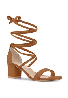 Lace Up Heels Chunky Heel Sandal