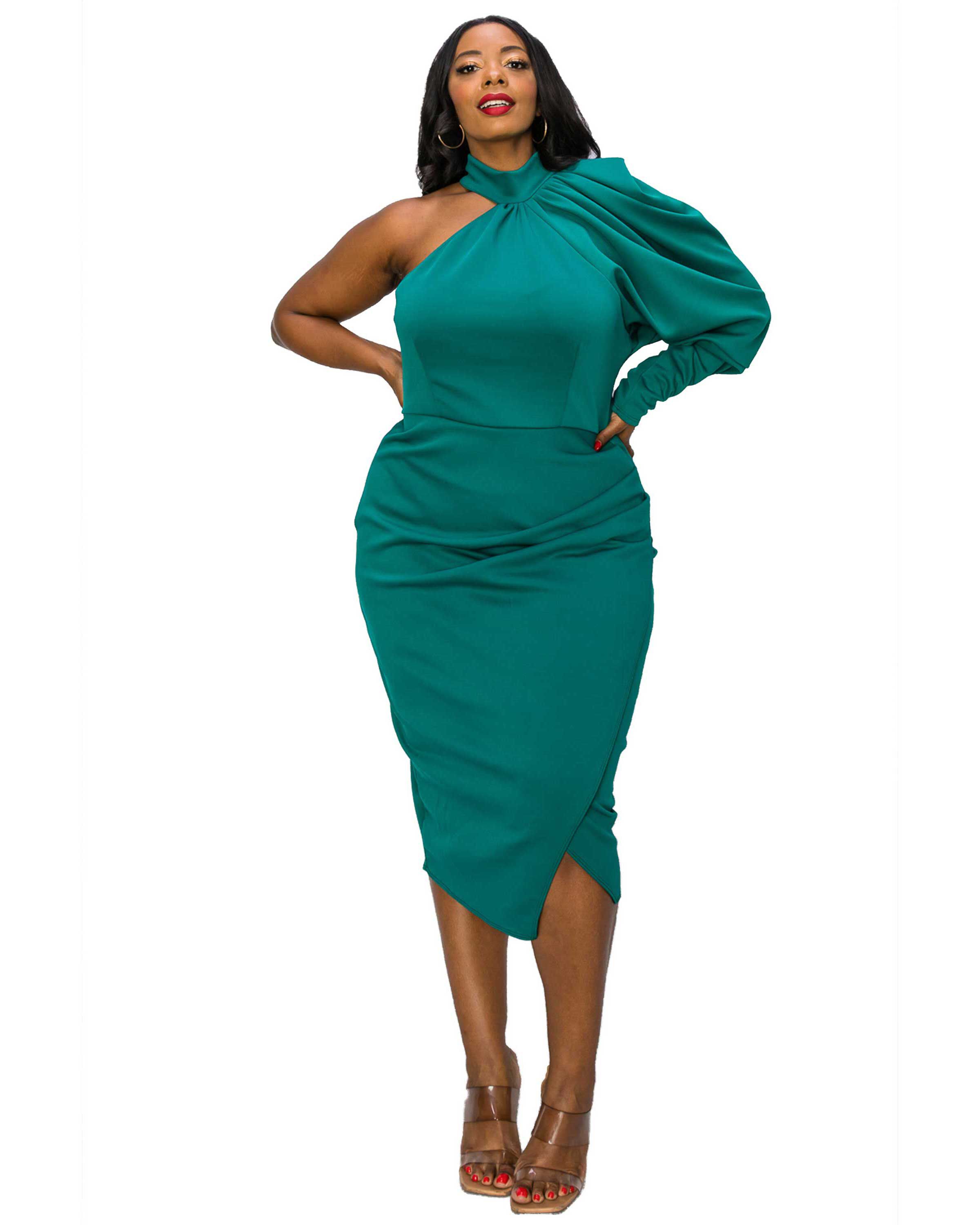 GIGI DRESS, Emerald / Hunter Green, hi-res image number 0