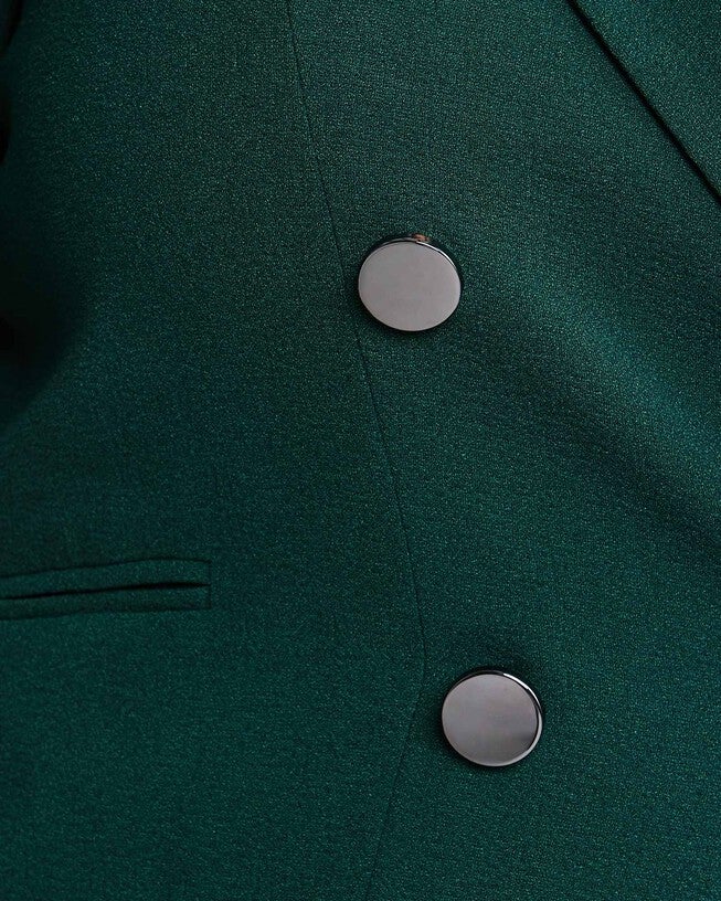 Clever Double Breasted Black Blazer, Grove Green / Forest Green, alternate image number null