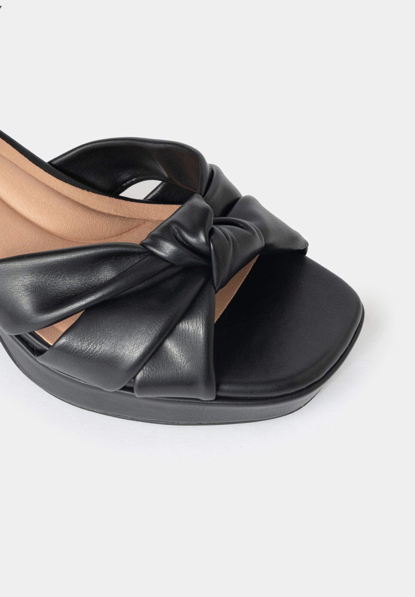 Daisy Vegan Platform Heels, Black / Black, alternate image number 2