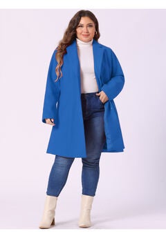 SINGLE BREASTED NOTCHED LAPEL LONG WINTER COAT