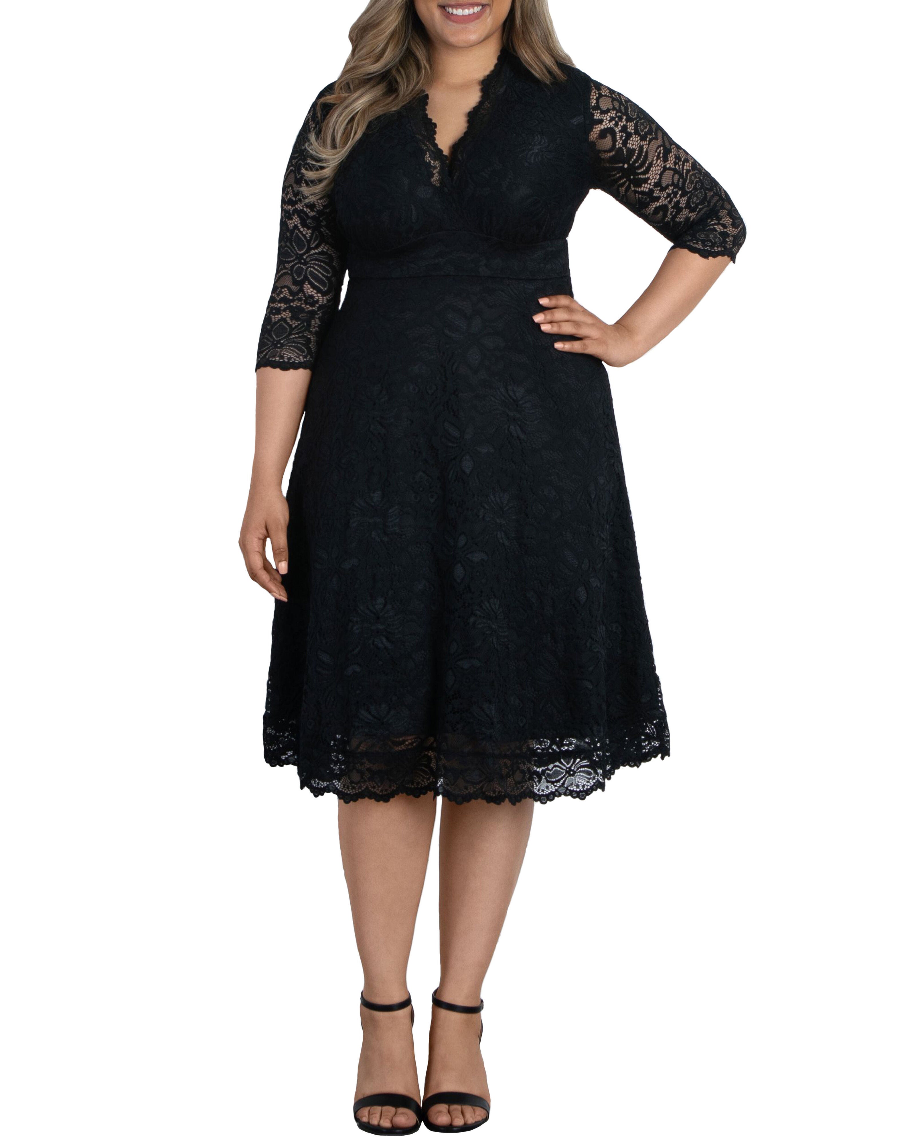 Mademoiselle Lace Cocktail Dress, ONYX / Black, hi-res image number 0