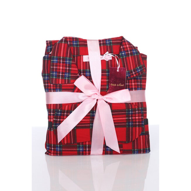3 Piece Pajama Set, Red Plaid / Red, alternate image number null