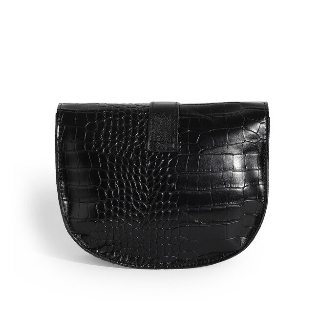 Haute Sauce Women's Croc Curve Sling Bag, Black / Black, alternate image number null