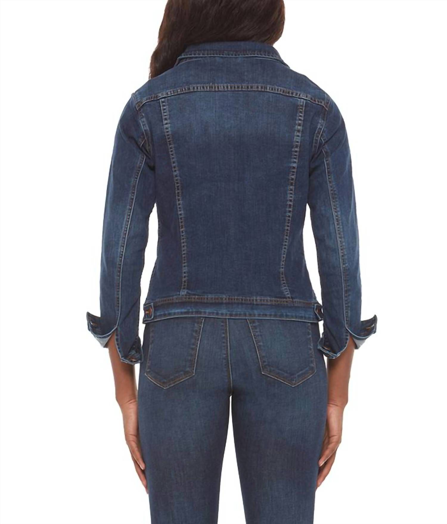 Gabriella Classic Denim Jacket In Cool Starry Night, , alternate image number 3