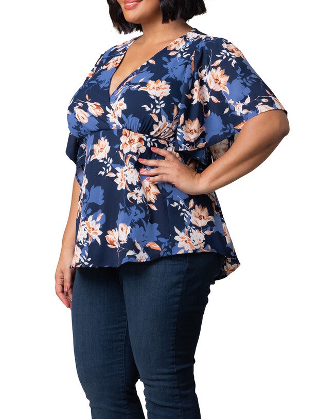 Seaside Serenade Top, BLUE BLOSSOM BLISS / Navy, alternate image number 3