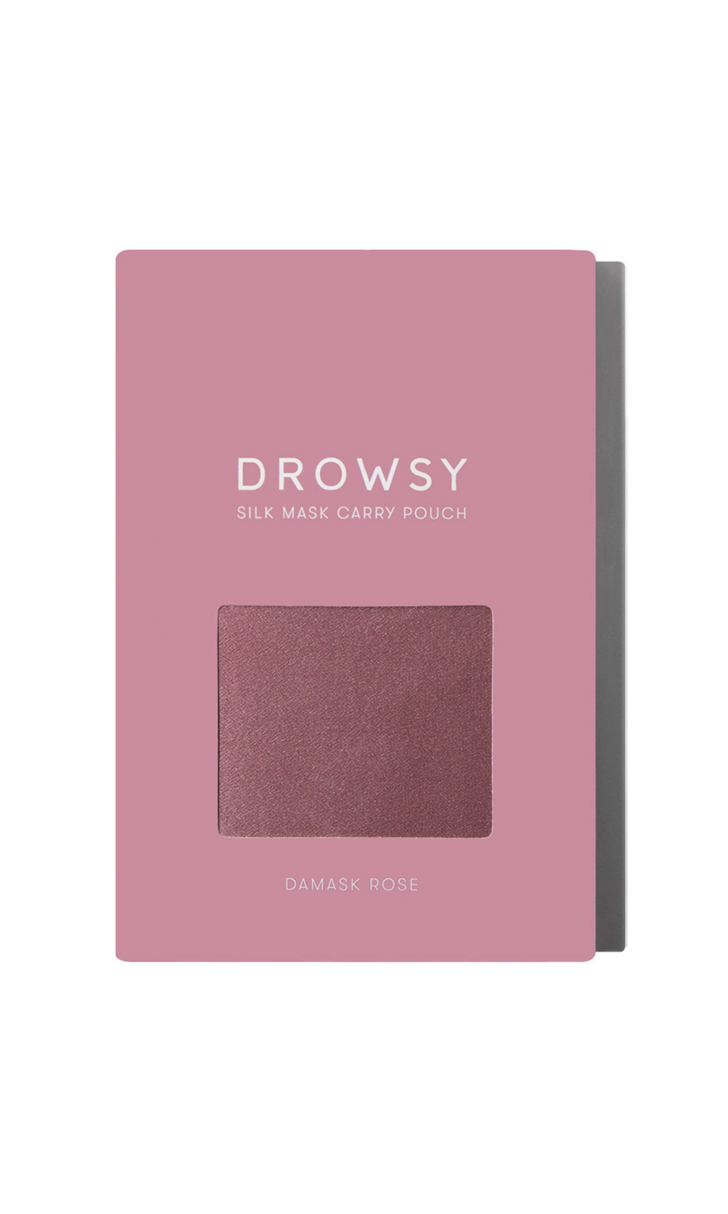 Silk Eyemask Carry Pouch, Damask Rose / Pink, alternate image number 2