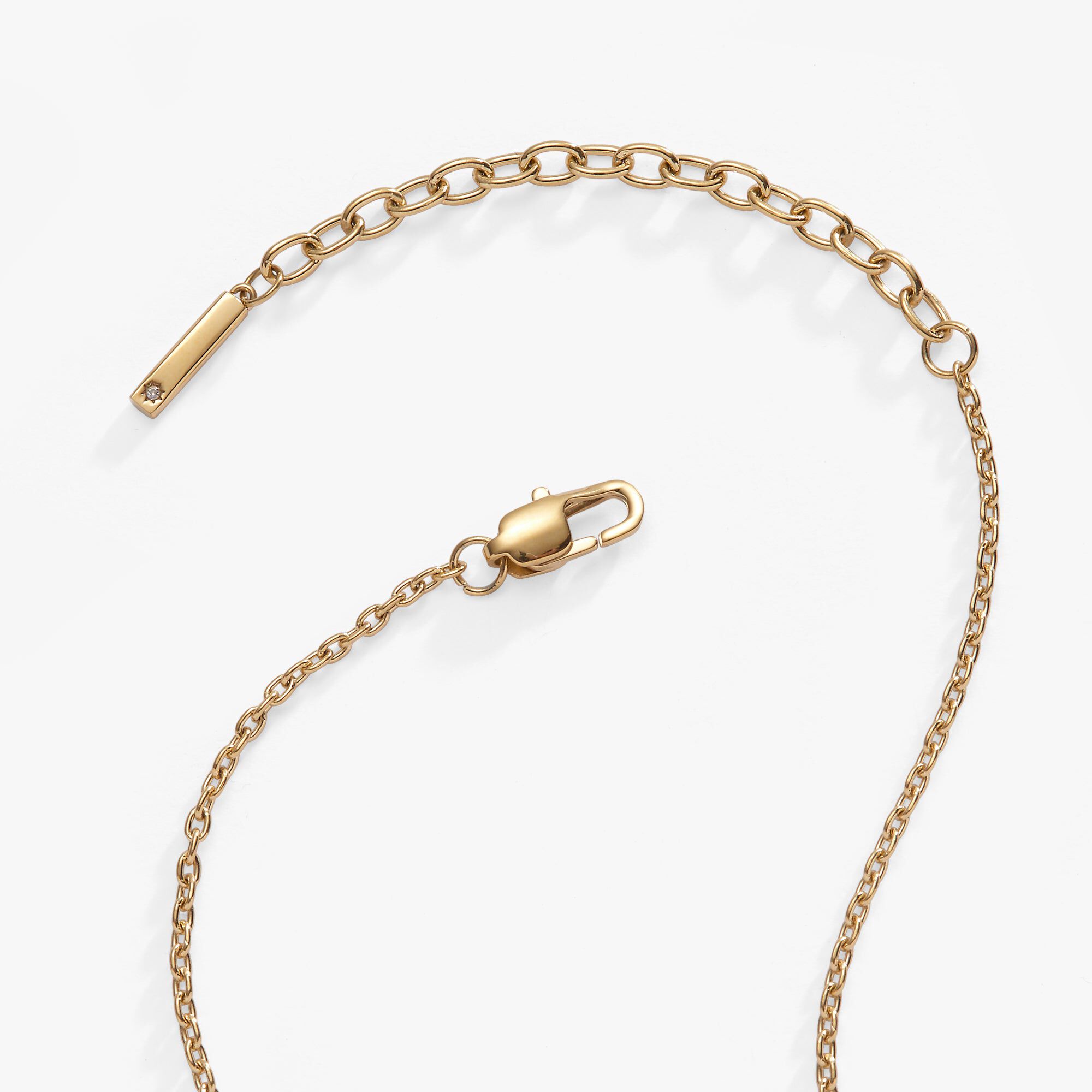 Toi et Moi Two Stone Necklace, Gold / Gold, alternate image number 2