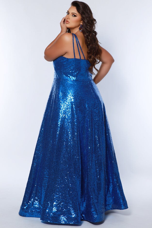 IT'S ALL IN THE ATTITUDE SEQUIN DRESS, Cobalt / Cobalt, alternate image number null