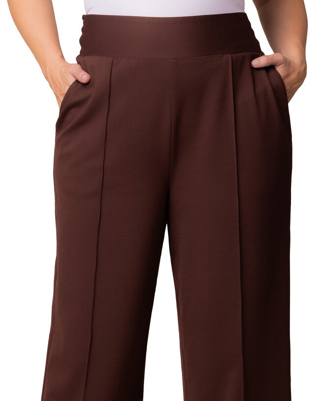 Polished Ponte Pants, CHOCOLATE / Brown, alternate image number 2