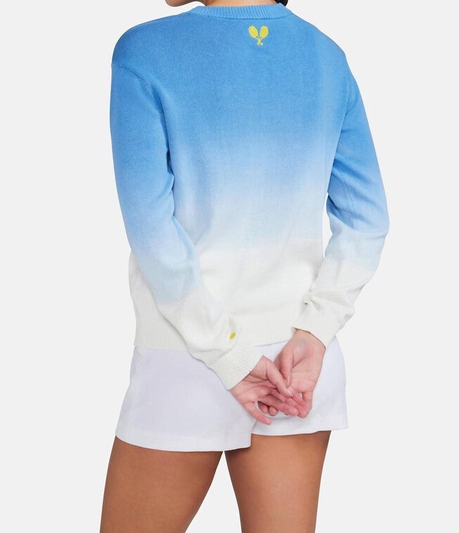 TENNIS & TONIC BARRETT SWEATER IN CHAMBRAY DIP DYE, , alternate image number null