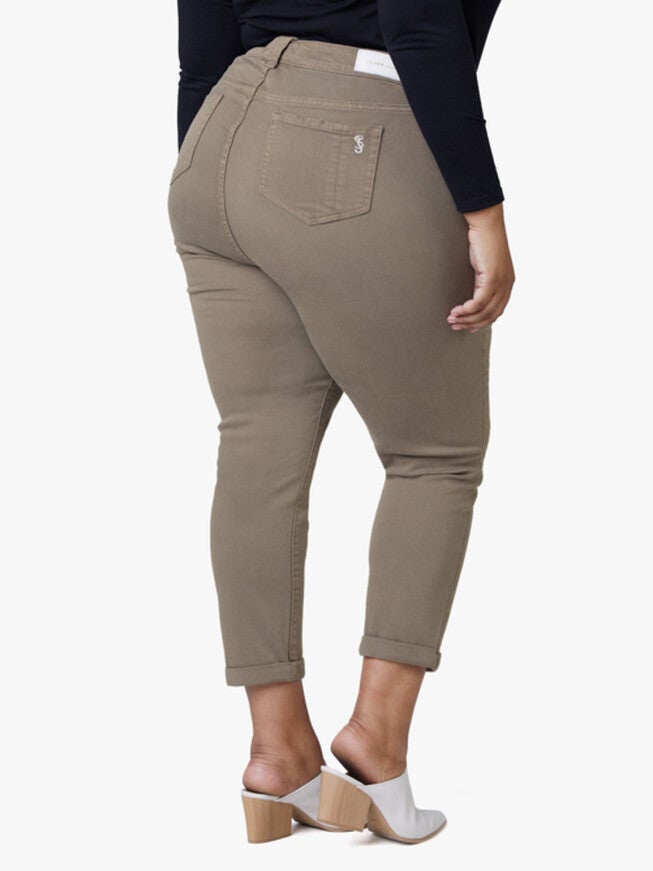 Leah High Rise Boyfriend, DARK OLIVE / Olive Green, alternate image number null