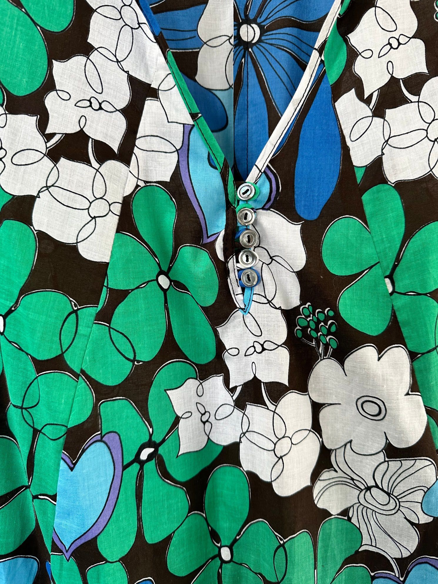 Denni Weekend Dress, 60s floral / Kelly Green, alternate image number 4