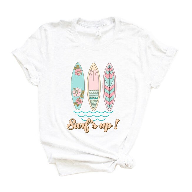 Surf's Up Short Sleeve Graphic Tee, White / White, hi-res image number 0