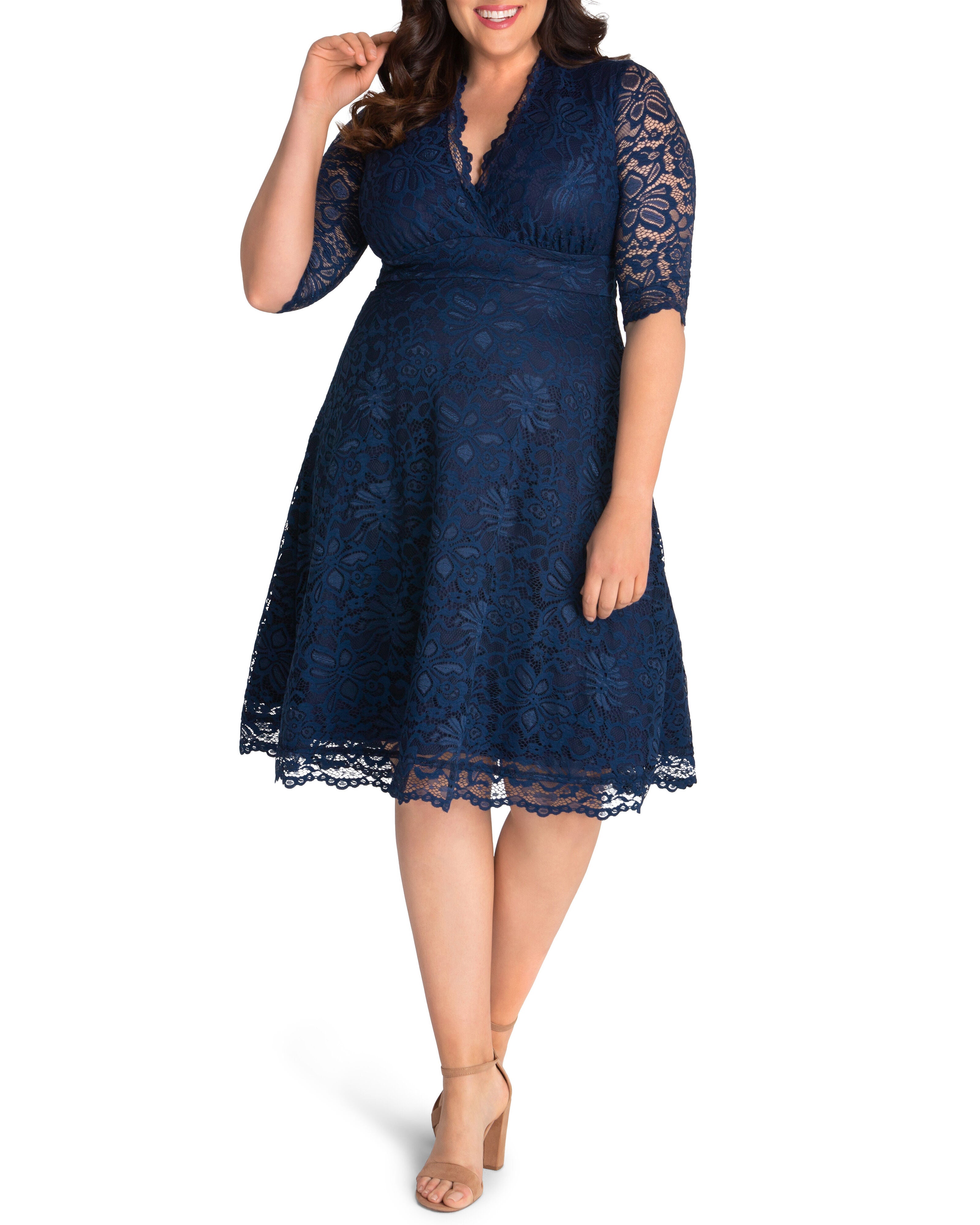 Mademoiselle Lace Cocktail Dress, NAVY BLUE / Navy, alternate image number 2