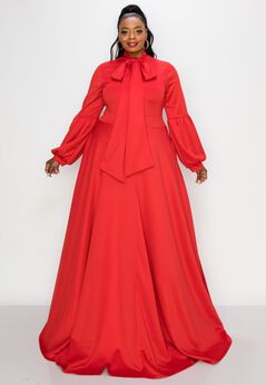 Fancy Plus Size Red Dress