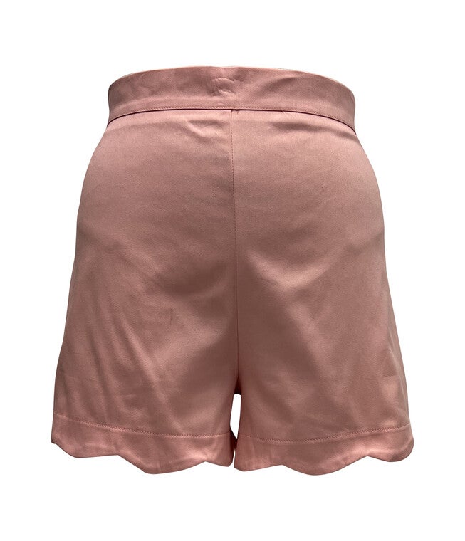 Unique Vintage Pink Scallop Shorts, Pink / Pink, hi-res image number 0