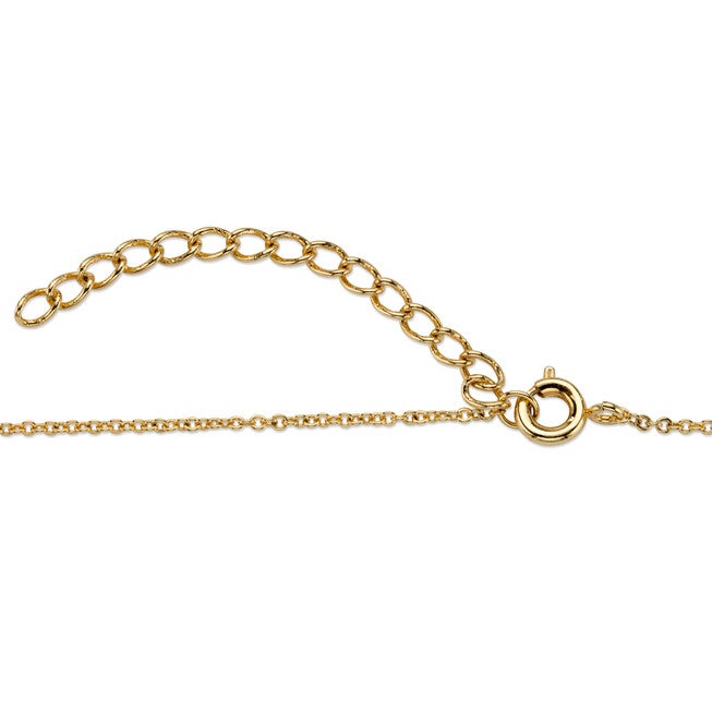 Pave Diamond Accent Two-Tone 18k Gold-Plated Cluster Pendant Necklace 18 inches-20 inches, , alternate image number 6