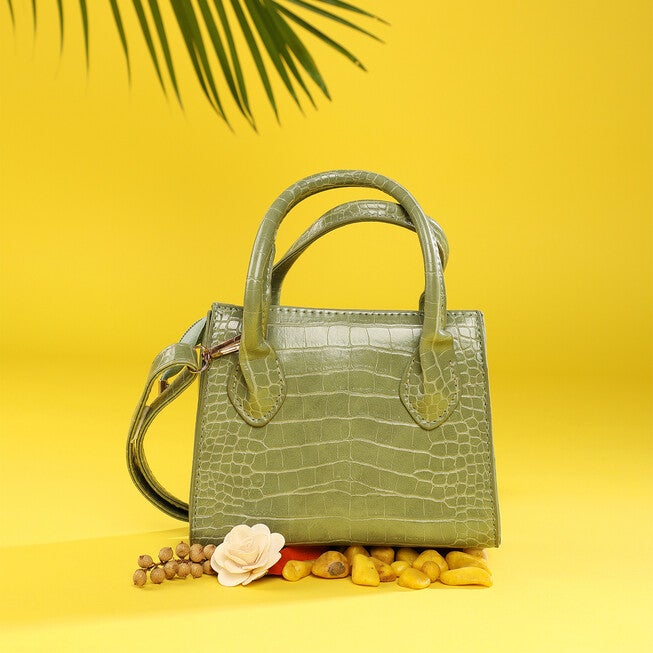Haute Sauce Women's Croc Handbag, Sage Green / Sage Green, alternate image number null