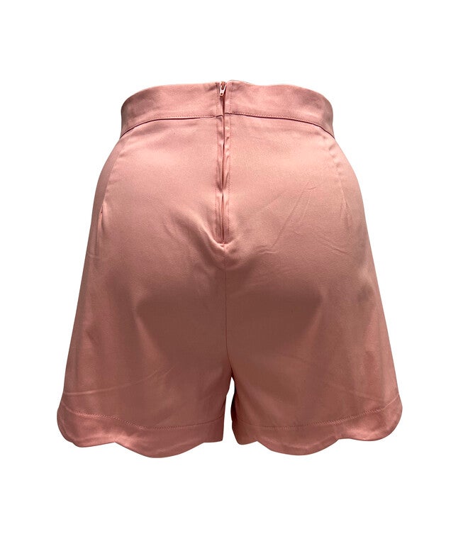 Unique Vintage Pink Scallop Shorts, , alternate image number 6