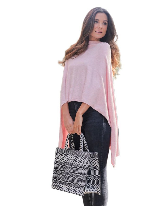 Francoise Travel Poncho, Blush / Peach, alternate image number 1