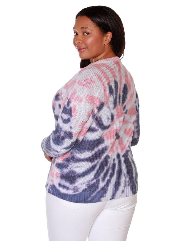 Presley Tie-Dye Lace-up Sweater, , alternate image number null