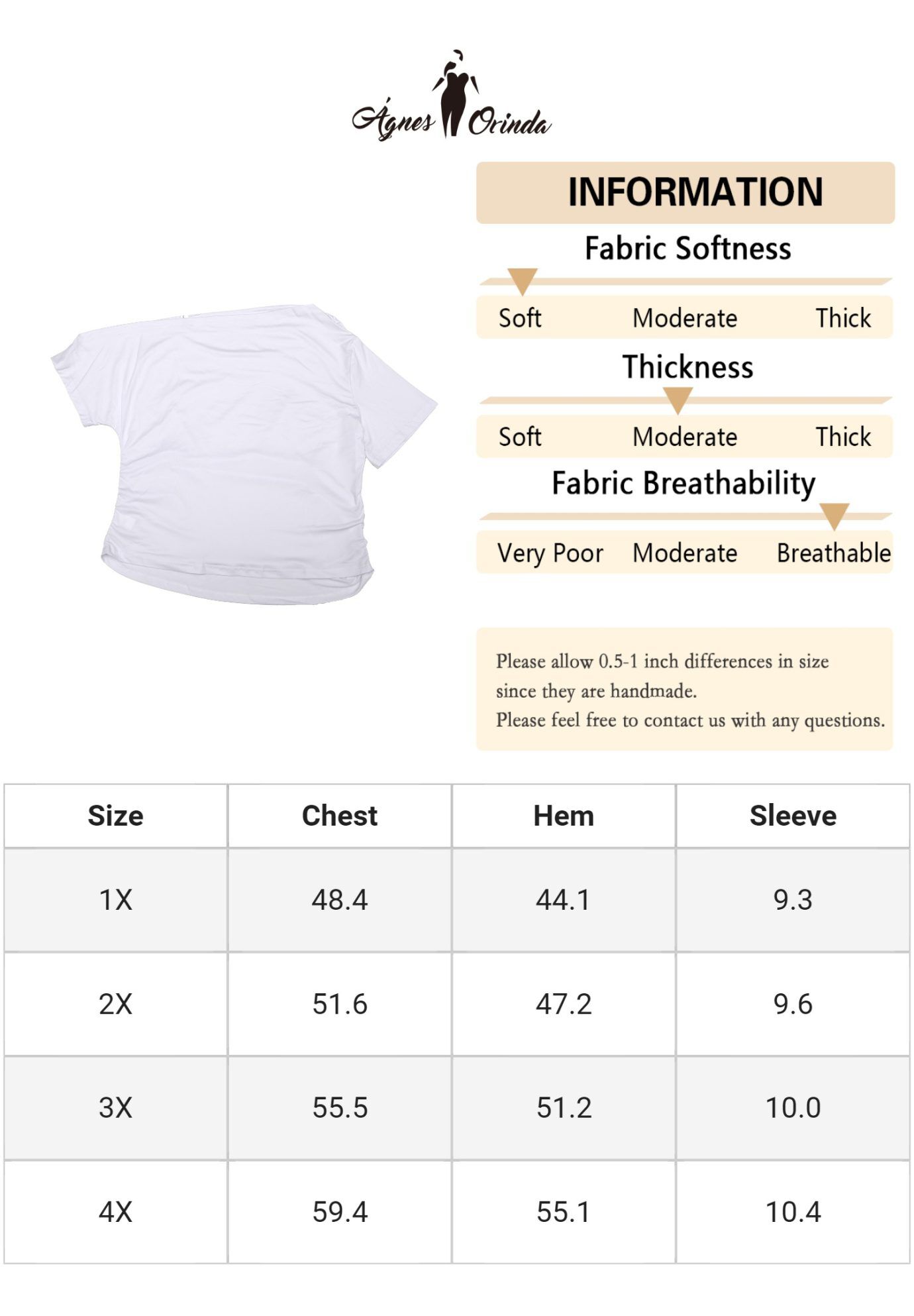 ONE SHOULDER SHORT SLEEVE RUCHED TOP, White / White, alternate image number 4