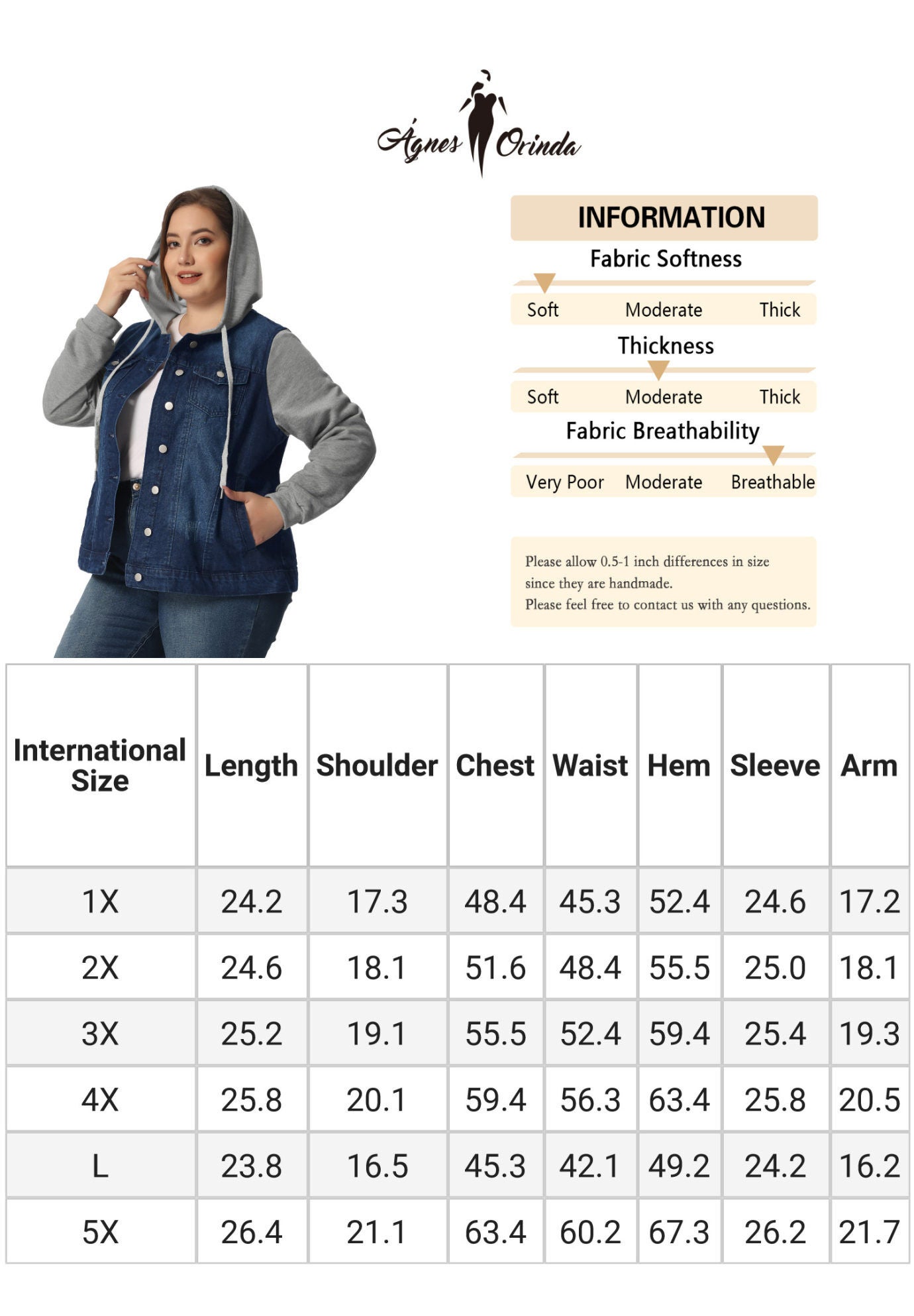 LAYERED DRAWSTRING HOODIE DENIM JEAN JACKET, Black Blue / Navy, alternate image number 4