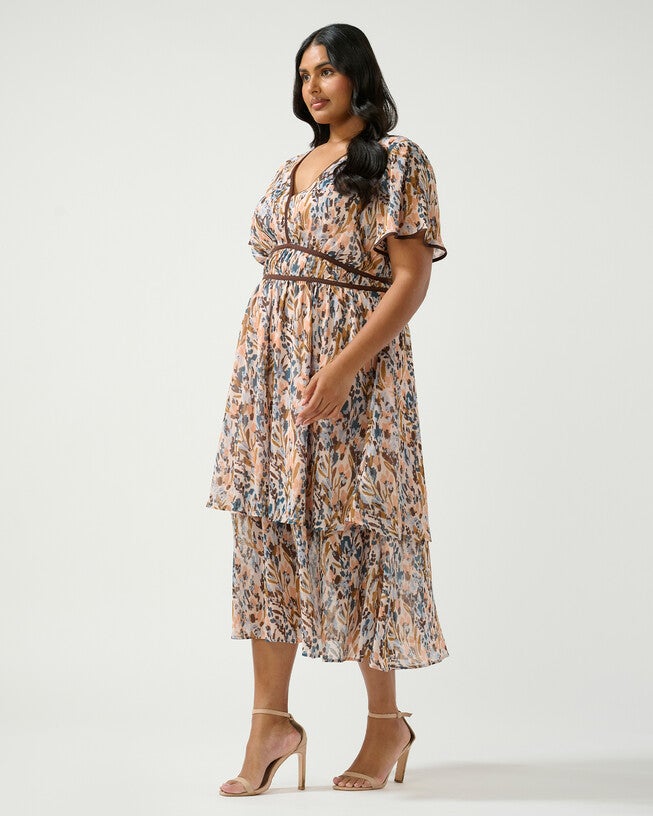 Bellarosa Dress, Coral Reef / Pink, alternate image number null