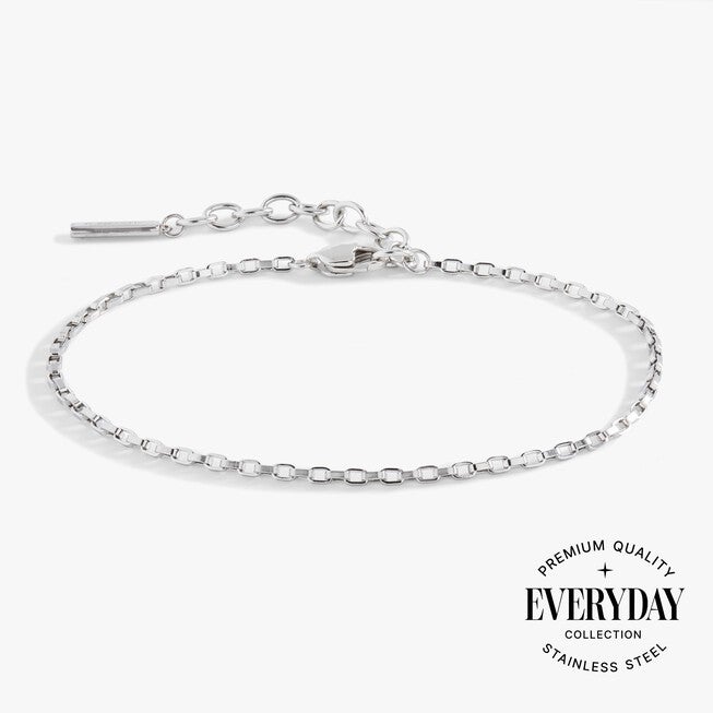 Everyday Box Link Chain Bracelet, Silver / Silver, hi-res image number 0