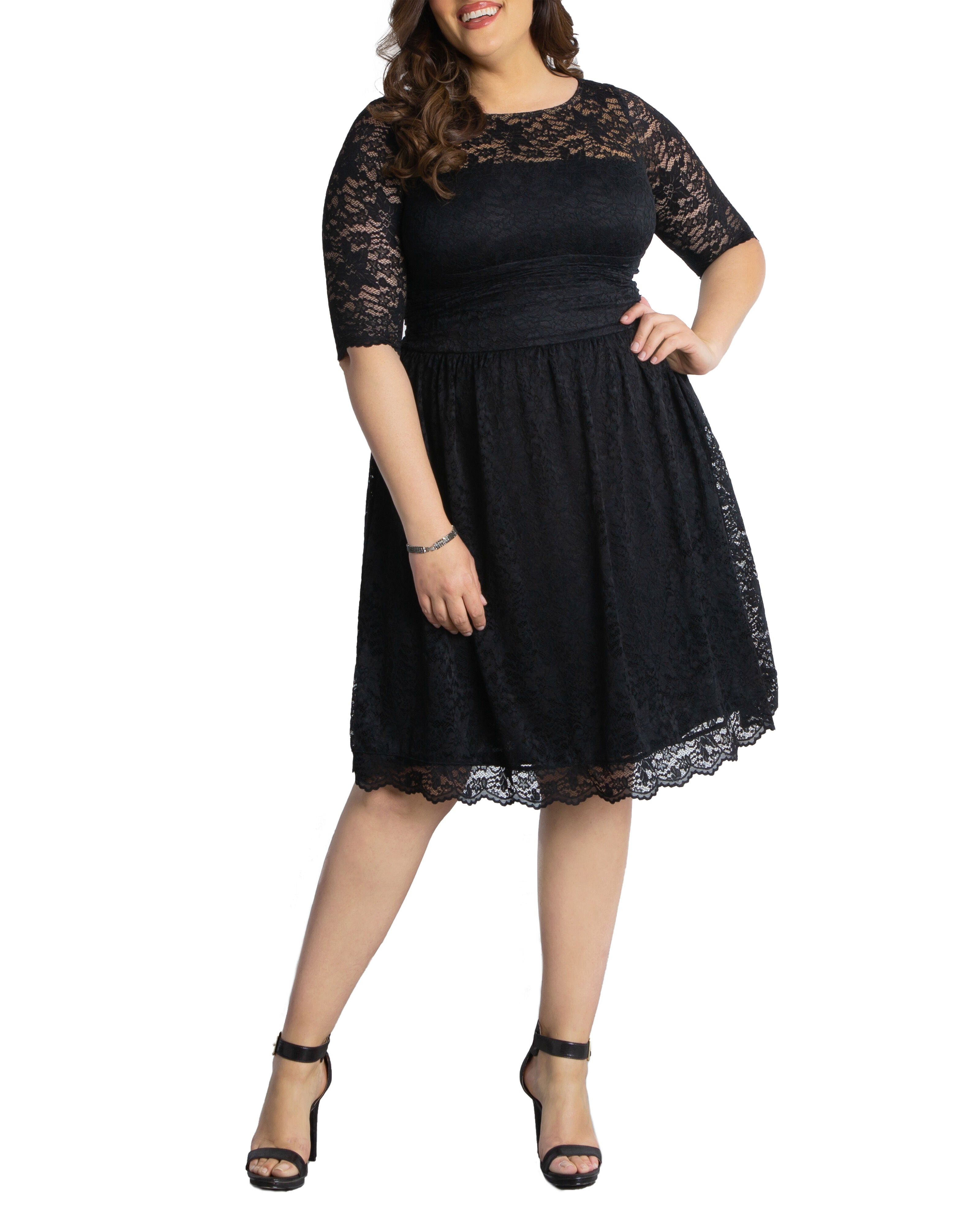 Luna Lace Dress, ONYX / Black, alternate image number 4