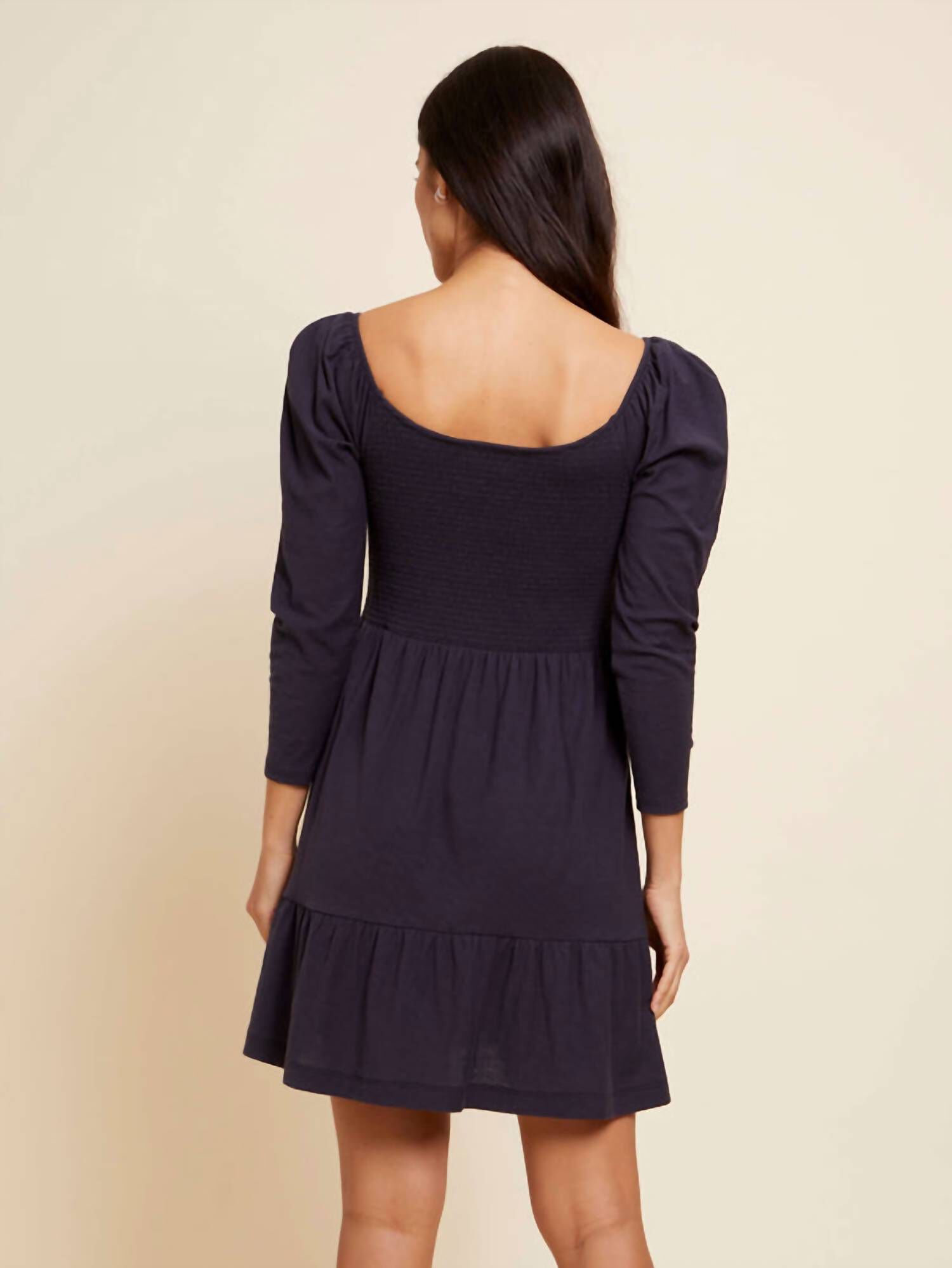 NOEL BABYDOLL DRESS IN NAVY, , alternate image number 2