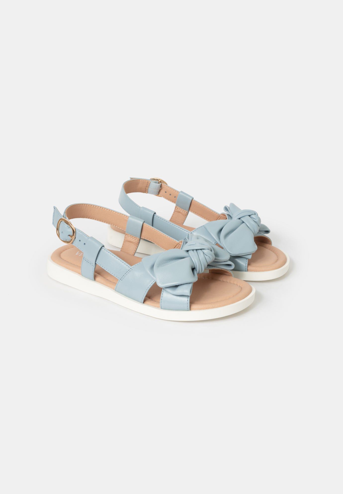 Palma Bow Mini-Wedge Slides, Sky Blue / Light Blue, alternate image number 4