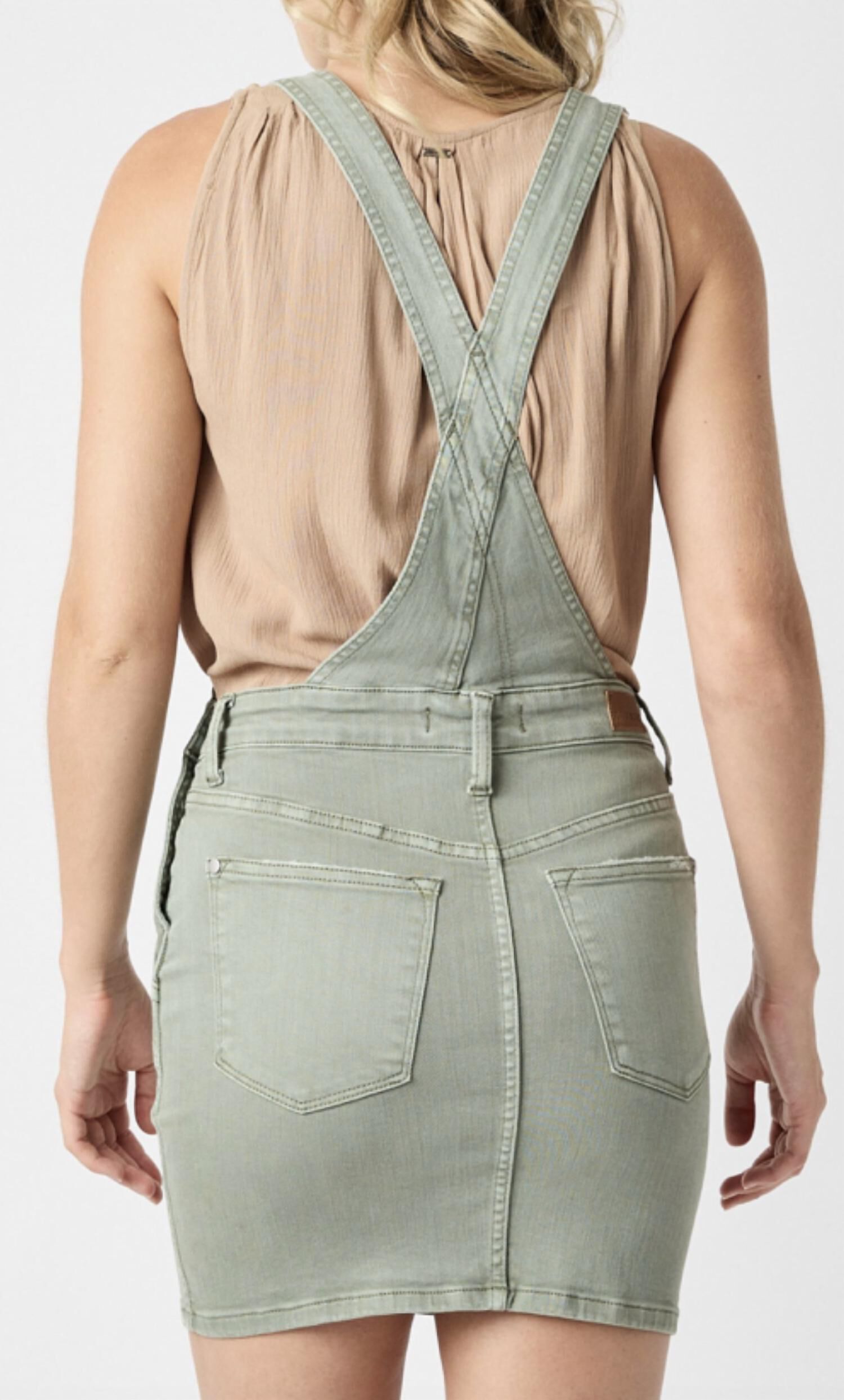 OVERALLS SKIRT IN SAGE Dia Co