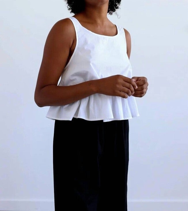 SUNCAT TIE BACK TOP IN WHITE, White / White, hi-res image number null
