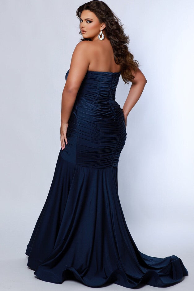 SIMPLY RAVISHING FORMAL GOWN, Navy / Navy, alternate image number null