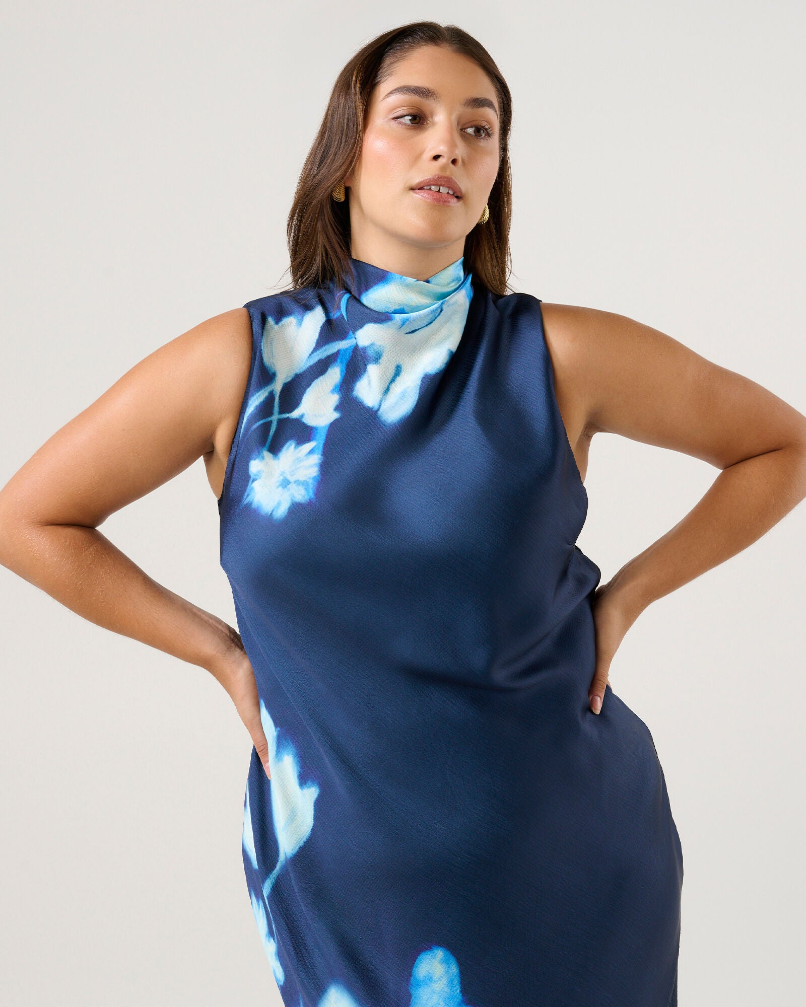 Mayla Dress, Midnight BlueAzure / Navy, alternate image number 2