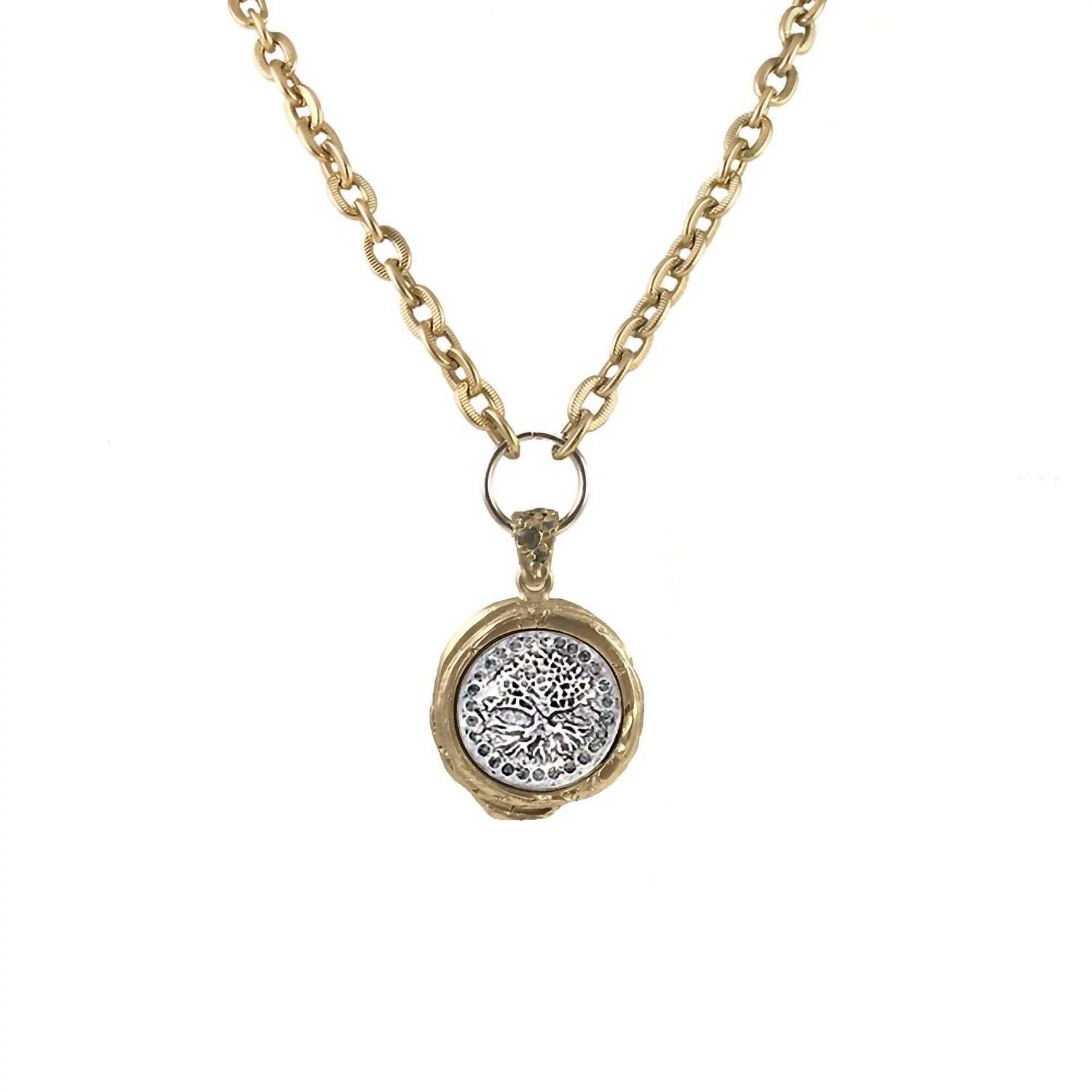 GOLD GUNA WAX SEAL NECKLACE IN GOLD/STERLING SILVER, GoldSterling Silver / Gold, hi-res image number 0